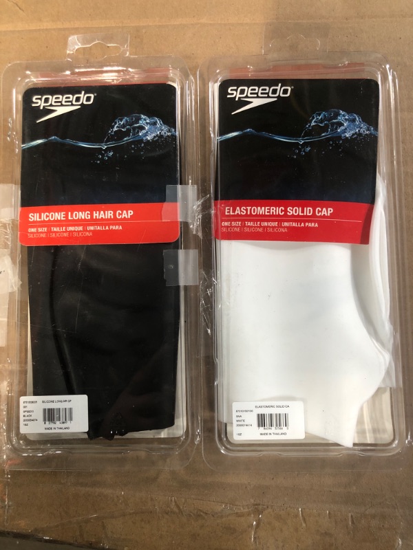 Photo 1 of (27 ct.) VARIETY BOX OF SWIM CAPS BLACK / WHITE