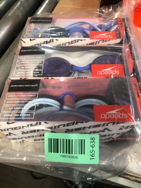 Photo 1 of (3 PAIRS) Adult Speedo Vanquisher 3.0 Mirrored Swim Goggles