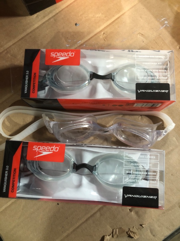 Photo 1 of (3 PAIRS) Adult Speedo Vanquisher 3.0 Swim Goggles