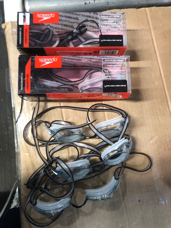 Photo 1 of (5 PAIRS) Adult Speedo Vanquisher 3.0 Swim Goggles
