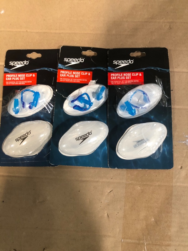 Photo 1 of (3 SETS) Speedo Profile Nose Clip/Ear Plug Set, Blue