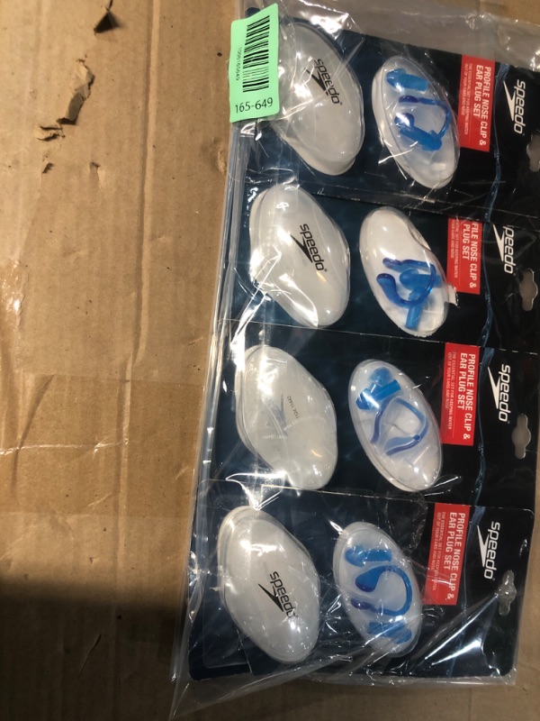 Photo 1 of (4 SETS) Speedo Profile Nose Clip/Ear Plug Set, Blue