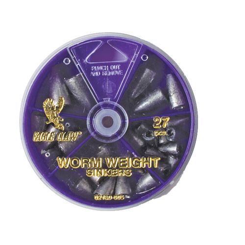 Photo 1 of ***4 PACKS***Eagle Claw Sinker Assortment Worm Weight 27 Piece Assortment