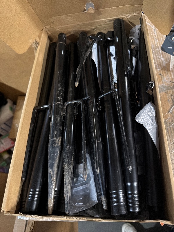 Photo 1 of ** FOR PARTS, ITEM HAS ISSUES WITH FUNCTIONALITY**
zoegi 4 Pack 10Ft String Light Poles,Light Poles for Outside Lights with Fork,Outdoor Brackets Hanging Lights,Metal Stand for Deck Patio,Backyard,Wedding,Deck,Party