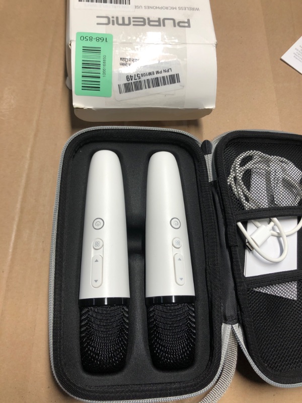 Photo 1 of ***(PARTS ONLY/ NON FUNCTIONAL)***Tesla Karaoke Microphone for Tesla with Portable Case, Car Karaoke Microphone with USB A Receiver for Tesla Model Y/3/S/X, Wireless Singing Mic with 3.5mm Jack for Cars, Speakers (2 Mics+1 Case)