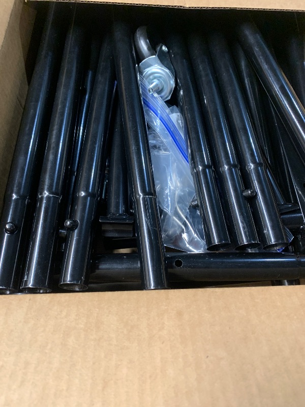 Photo 3 of Ekisemio Double Rod Clothes Rack with Wheels Load 400 LBS, 45 Inch Rolling Clothing Rack for Hanging Clothes, Heavy Duty Garment Rack with Shelves, Metal Portable Closet, Black