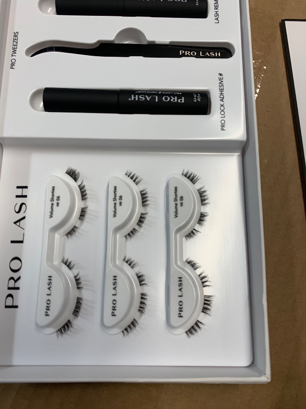 Photo 1 of Pro Lash ProWear Starter Lash Clusters Kit - Easiest to Apply Lashes - 10-Day Cluster Eyelash Extensions - 3 Sets of False Eyelashes Plus Adhesive, Remover, Tweezers - Volume Shorties No. 06 - Black