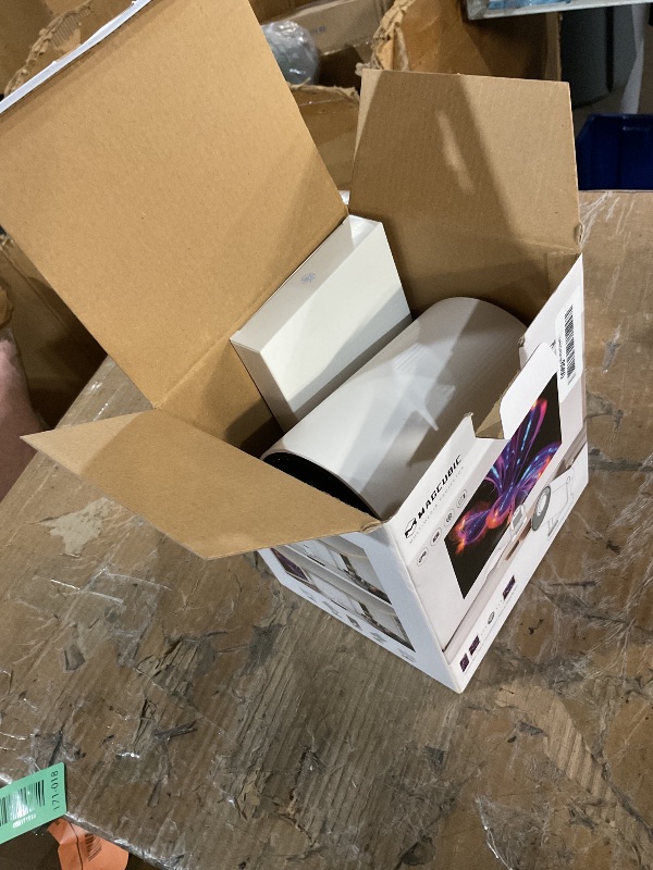 Photo 1 of ?Electric Focus?Magcubic Mini Projector 4K Support, Portable Projector with WiFi 6 and Bluetooth 5.4, Smart Proyector, 5W Soundbase Speaker, 180°Rotation for Home Theater