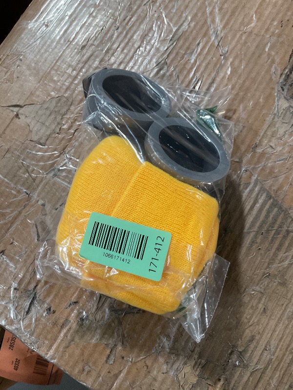 Photo 1 of * does not come with the gloves*
HEYFIZZ 3 Pcs Halloween Costume Accessories Adult,Goggles Glasses/Yellow Beanie/Gloves for Men Women Cosplay Party Set