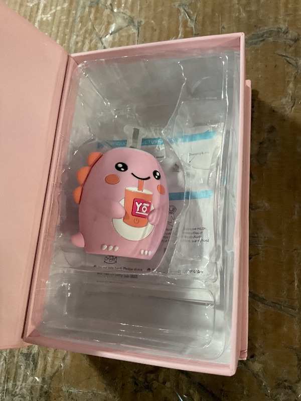 Photo 1 of * only comes with the base *
DYCROL Kids U Shaped Electric Toothbrush with 4 Brush Heads, Sonic Toothbrush Kids with 5 Modes, Cartoon Dinosaur 360-Degree Cleaning IPX7 Waterproof Design (2-6 Age (Pink))