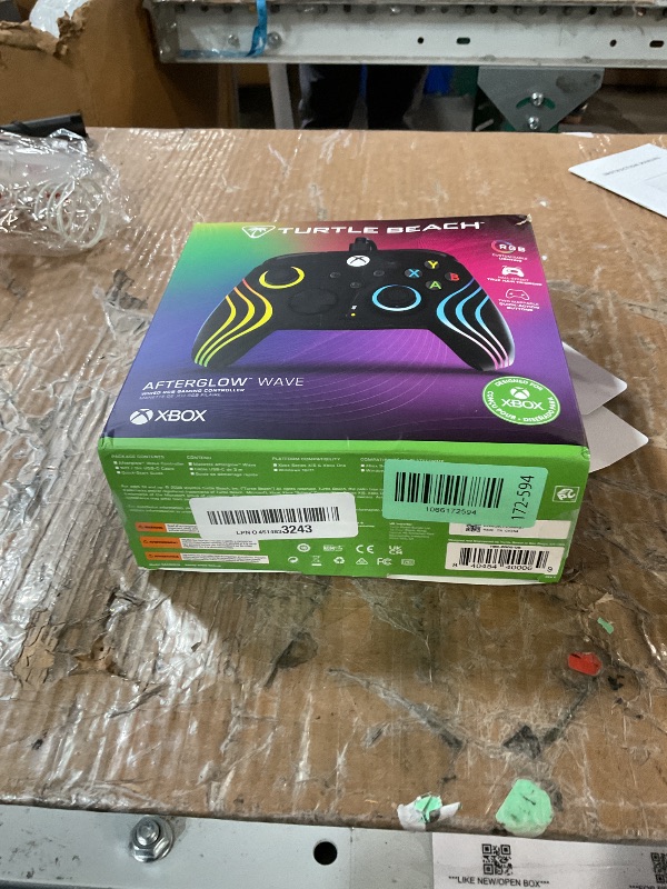 Photo 1 of Turtle Beach Afterglow Wave Wired RGB Gaming Controller - Licensed for Xbox Series X|S, Xbox One & Windows PCs - Mappable Buttons, Hall-Effect Hair Triggers, Companion App - Black