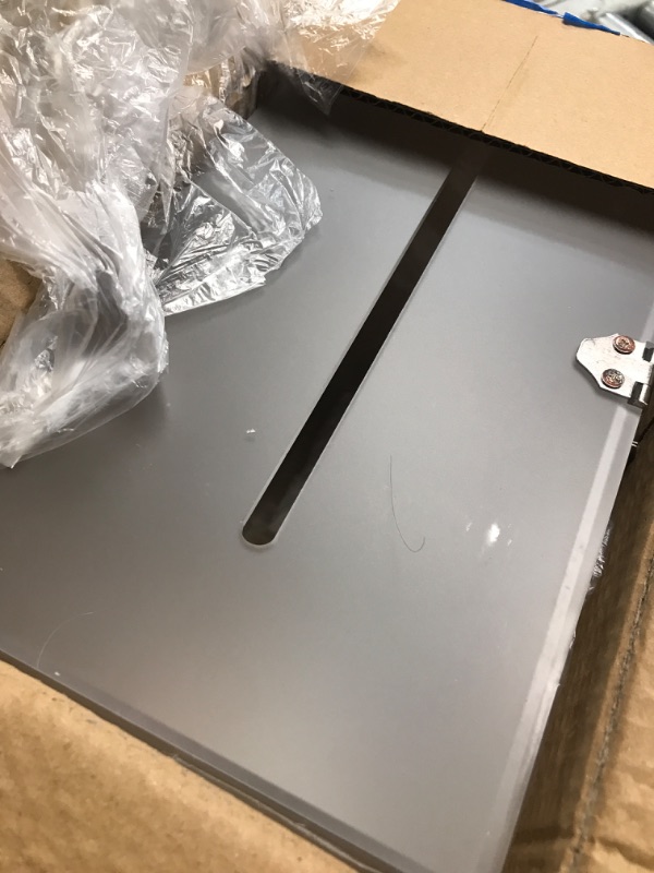 Photo 1 of (used)(minor damage) LemonRoad 10 Inches Frosted Wedding Acrylic Card Gift Box with Lock Slot and Last Name Transfers Wishing Well