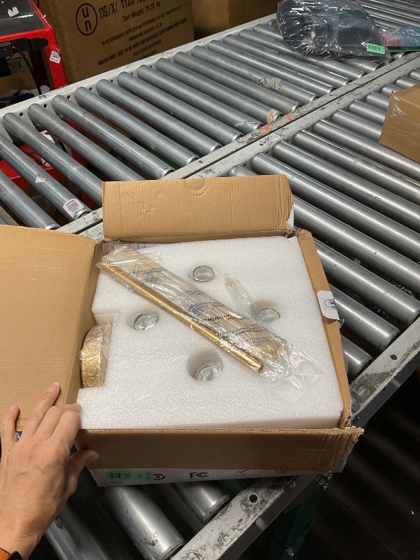 Photo 1 of (used) Industrial 4 Lights Chandelier, Gold Lantern Ceiling Light Fixtures with Rustic Metal Cage Adjustable Height