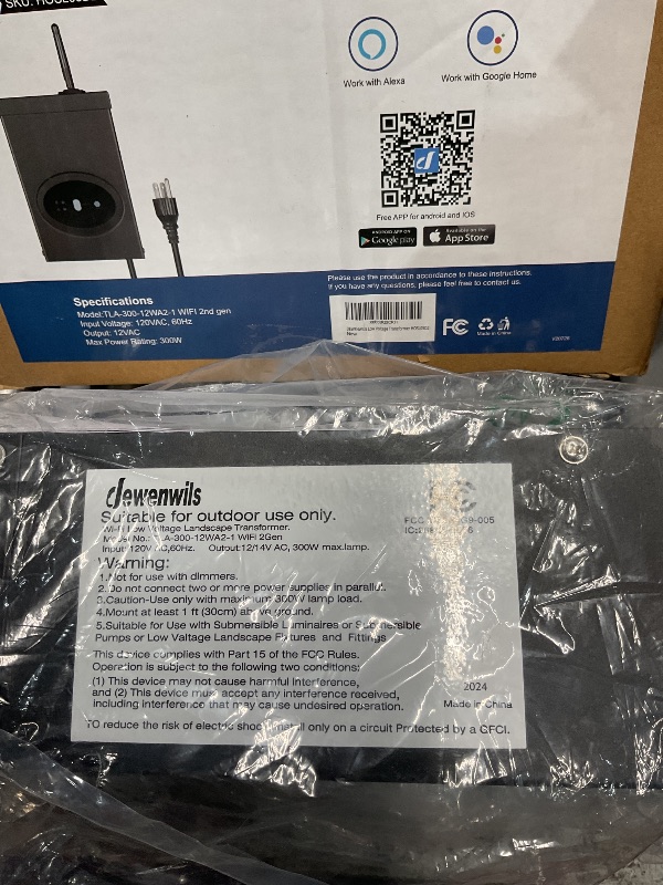 Photo 4 of DEWENWILS 300W Smart Low Voltage Transformer, Compatible with Alexa and Google Home, 120V AC to 12V AC for LED Landscape Lights, Outdoor Lighting, ETL Listed, Waterproof, Schedule and Timer