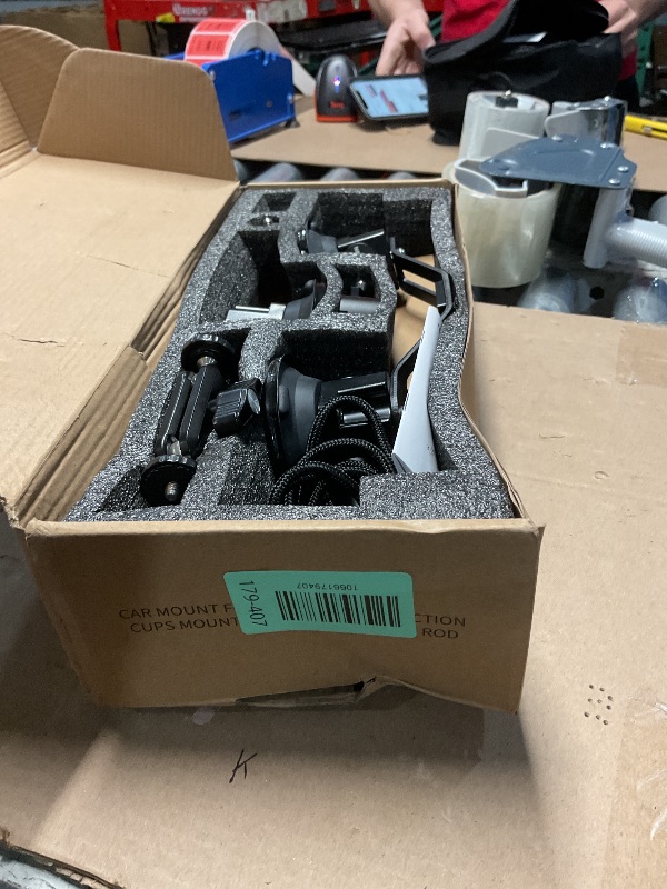 Photo 1 of (used)(missing pieces) NEEWER Triple Suction Cup Car Mount Kit with 2in1 Extension Pole/Selfie Stick, Quick Release Outside Windshield Magic Arm