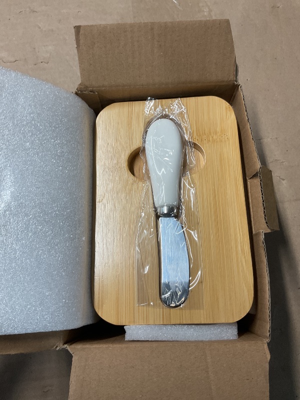 Photo 2 of Butter Dish with Lid, Large Butter Container for Countertop, Ceramic Butter Holder for Counter, Butter Tray Butter Keeper with Knife and Sponge Scrubber, Perfect for 2 Sticks of Butter, White