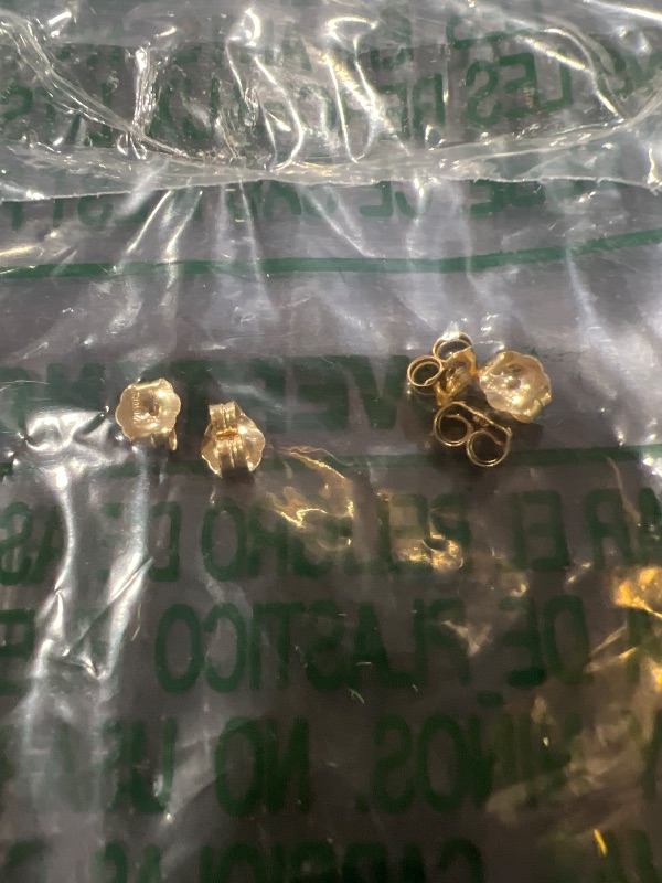 Photo 1 of  Filled Earring Backs (4.7x5.4mm)  5 PCS 