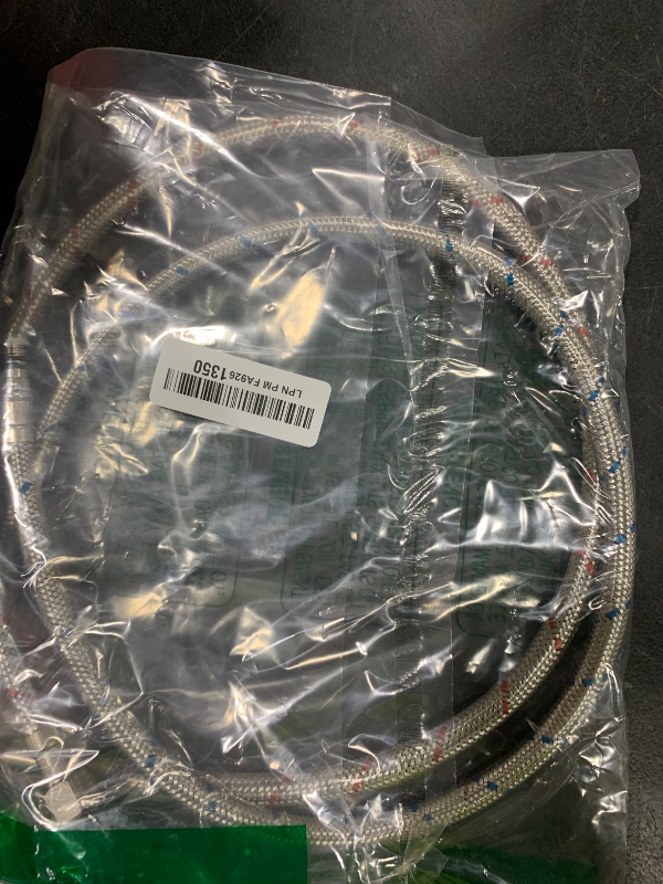 Photo 1 of [2-Pack] PROCURU 48" (4Ft) x 3/8" Comp x 1/2" FIP Faucet Hose Connector, Stainless Steel Braided Supply Line, Certified Safe (9SF48-2P)