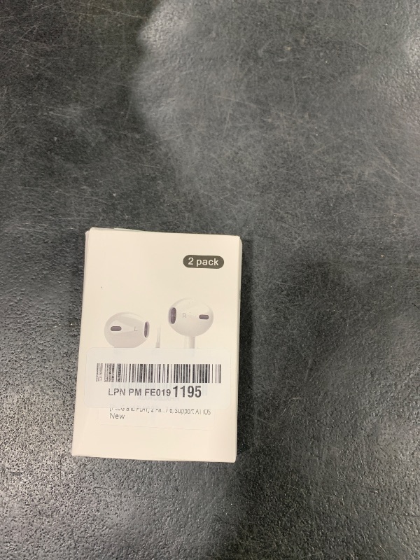 Photo 1 of [PLUG and PLAY] 2 Pack Wired Headphones for iPhone Earbuds with Built-in Microphone & Volume Control HiFi Stereo Nosie Reduction Earphones for iPhone 14 13 12 11 Pro Max XS XR X 8 7 6, Support All iOS