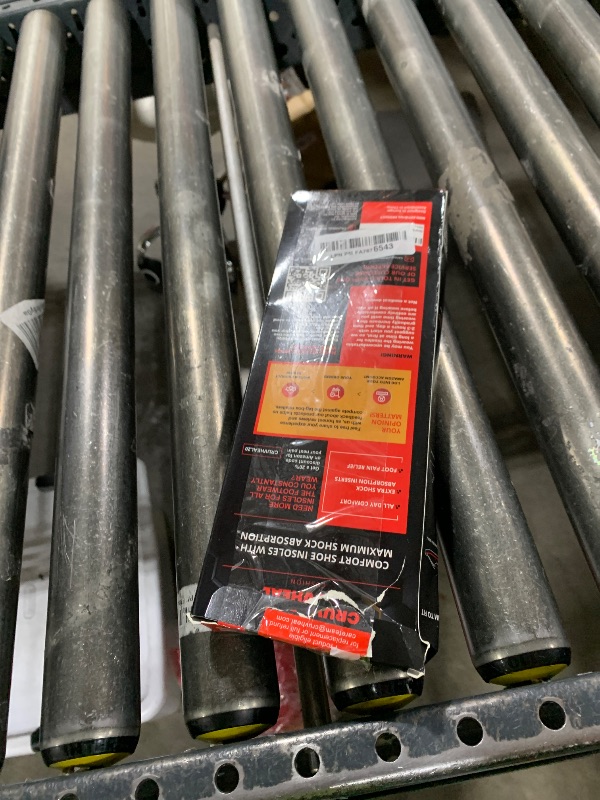 Photo 1 of (New) Work Comfort Orthotic Insoles - Anti Fatigue Shoe Insert Men Women - Low Arch Support - Shock Absorption - Foot Pain Relief - Work Boot Insoles (Black Hexagons, M)