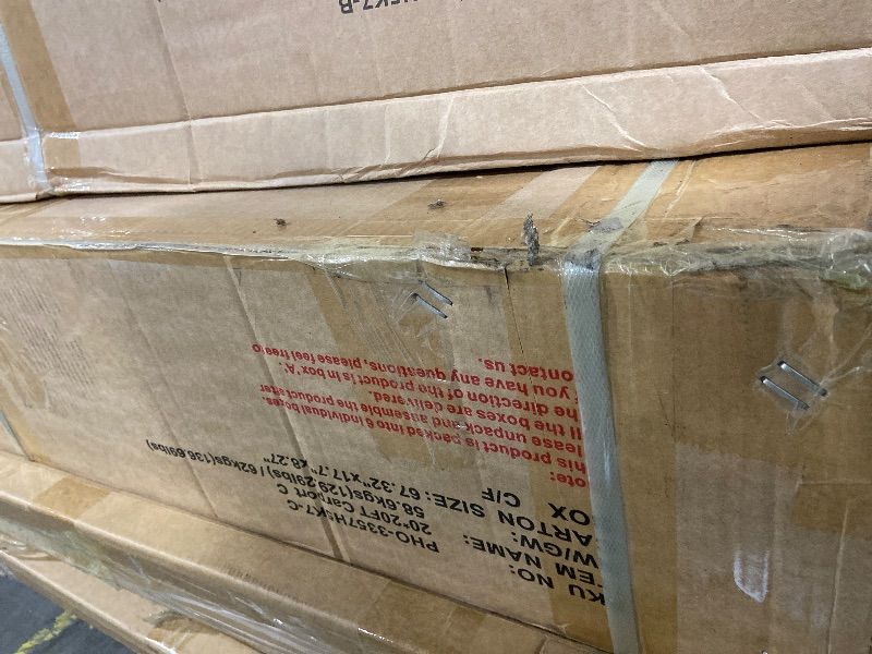 Photo 1 of *PARTIAL SET* *JUST THE BARS* 1 BOX Garveelife 20 ft x20 ft Metal Carport for 2 Cars, Heavy Duty Steel Frame for Heavy Snow, Permanent Shelter for Boats, Full-Sized Pickup Trucks, and Tractors, N.W. 800 LBS