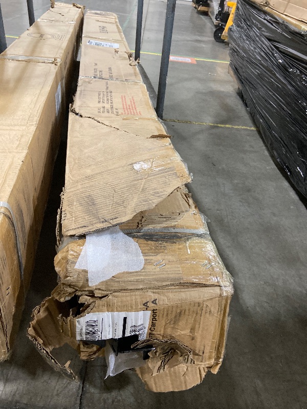 Photo 1 of *PARTIAL SET* *JUST THE BARS* 1 BOX Garveelife 20 ft x20 ft Metal Carport for 2 Cars, Heavy Duty Steel Frame for Heavy Snow, Permanent Shelter for Boats, Full-Sized Pickup Trucks, and Tractors, N.W. 800 LBS