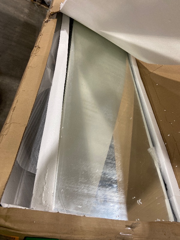 Photo 1 of *DAMAGED, SOLD FOR PARTS** Muwuele Solid Wood Full Length Mirror Coat Rack, 70" x 20" Oversize Standing Mirror Full Length with Brake Wheels, Floor Mirror for Living Room, Entryway (Black)