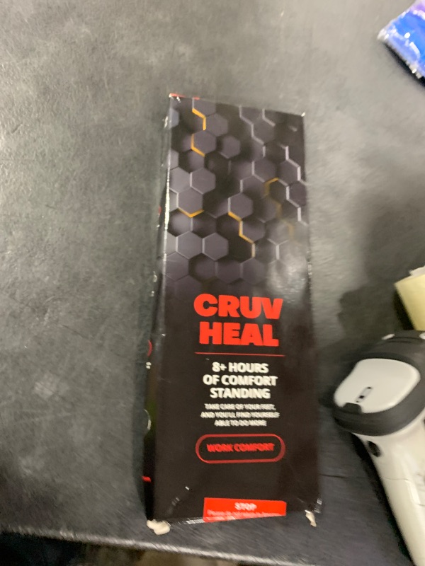 Photo 1 of (New) Work Comfort Orthotic Insoles - Anti Fatigue Shoe Insert Men Women - Low Arch Support - Shock Absorption - Foot Pain Relief - Work Boot Insoles (Black Hexagons, M)