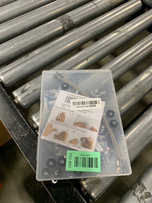 Photo 1 of 10 inches Stainless Steel Furniture Straps for Baby Proofing, No-Drill Furniture Anchors Earthquake Straps, Prevent Falling and Anti Tip TV Safety Straps, 6 Pcs