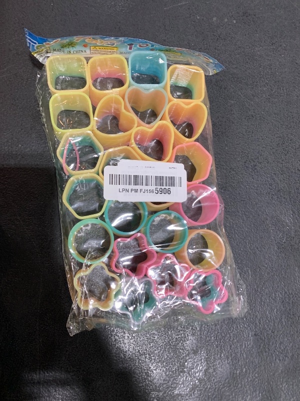 Photo 1 of 25Pcs Flexible Spring Toy - Elastic Mini Springs with Color & Shape Recognition, Rainbow Springs for Sensory Stimulation - Rainbow Party Favors in the Shapes of a Circle, Heart, Hexagon, Square & Star