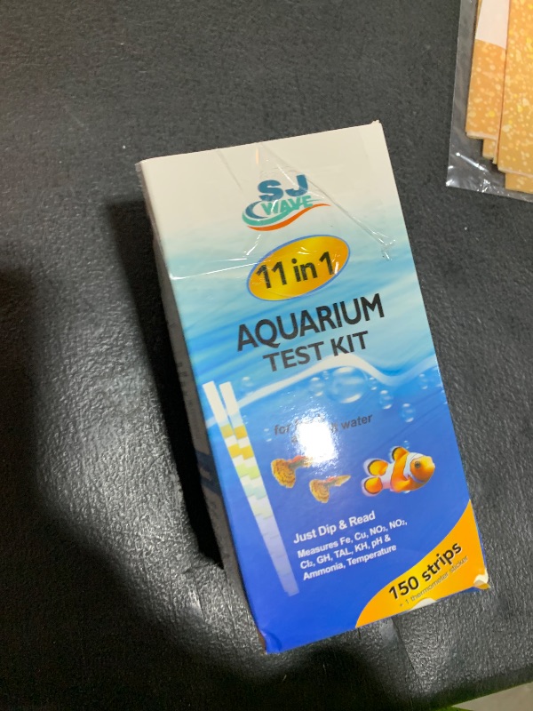 Photo 1 of 11 in 1 - Aquarium Test Strips | 950 Tests - 150 Strips | Fish Tank Aquariums Water Test Kit & ebook | Aquarium Thermometer | Fish Tank Water Testing Kit Includes 50 Ammonia Strips | Versatile Usage