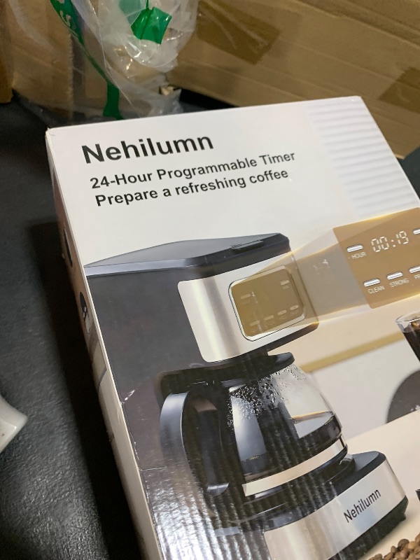 Photo 1 of 10-Cup Programmable Coffee Maker, Regular & Strong Brew Drip Coffee Machine for Home and Office, Auto Shut Off, Permanent Filter, Silver