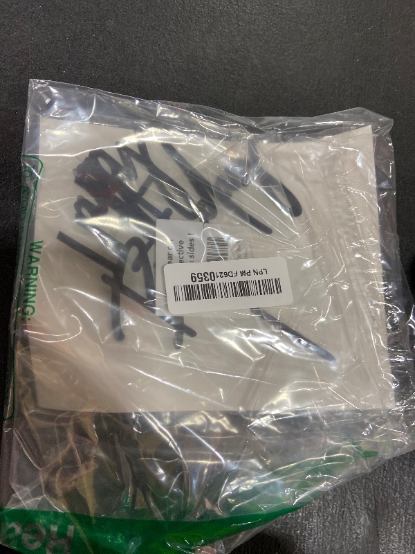 Photo 1 of 1 PCS Black Happy Birthday Cake Topper, 5.3 Inch x 7.2 Inch Acrylic Cake Topper Happy Birthday Cake Sign, Birthday Cake Decorations for Party Dessert, and Anniversary Supplies