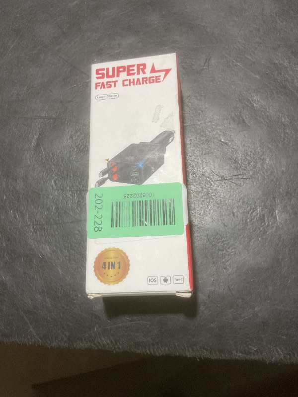 Photo 1 of [Apple MFi Certified] Retractable Car Charger USB C, Braveridge 120W USB C Car Charger 4 in 1 PD/QC Type C Fast Charge Cigarette Lighter Adapter for iPhone 17/17 Pro Max/16 Pro/15/Galaxy S25/S24/Pixel