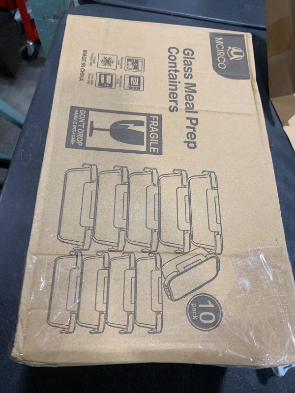 Photo 1 of [10-Pack] Glass Meal Prep Containers with Lids, MCIRCO Food Storage Containers with Snap Locking Lids, Airtight Lunch Containers, Microwave, Oven, Freezer and Dishwasher