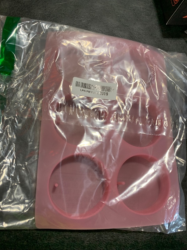 Photo 1 of (300 Design Optional) MUBYOK M471 3inch Circles with Holes 6 Cavity Silicone Freshie Mold for Baking Aroma Beads Car Freshie Supplies