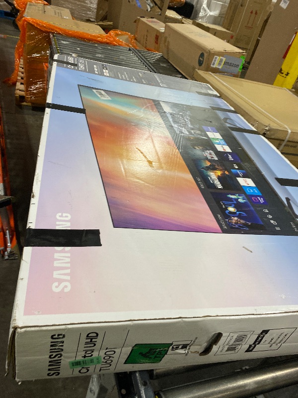 Photo 1 of *SELLING FOR PARTS* Samsung 65-Inch Class Crystal UHD 4K TU690T Series HDR Smart TV Powered by Tizen w/Dolby Digital Plus, Direct Lit LED, Mobile Mirroring, Adaptive Sound, Alexa Built-in (UN65TU690T Model)