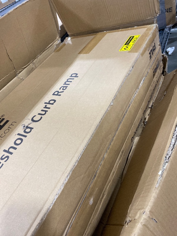 Photo 1 of Pyle Car Driveway Adjustable Curb Ramps - 3 Pack Heavy Duty Rubber Threshold Ramp Kit Set -For Loading Dock, Garage, Sidewalk, Truck, Scooter, Bike, Motorcycle & Wheelchair Mobility- PCRBDR23