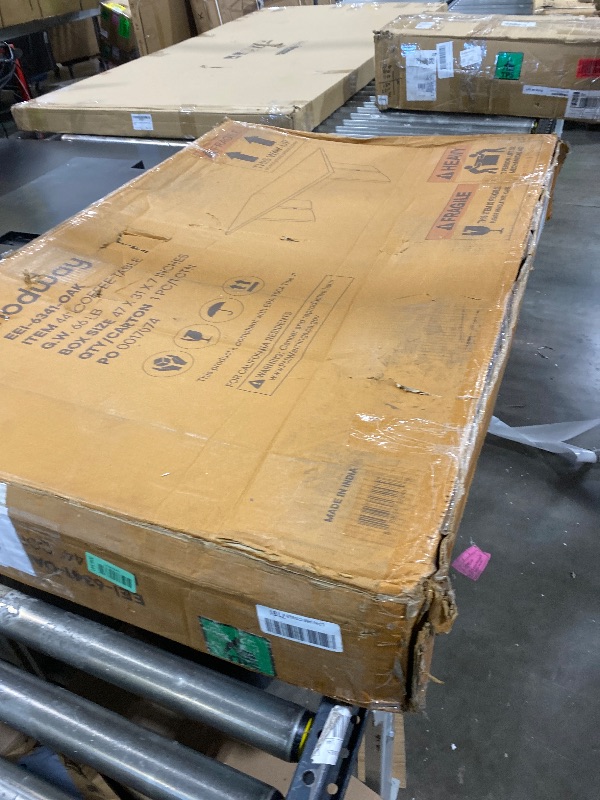 Photo 1 of Modway Amistad 44" Rectangular Solid Wood Modern Farmhouse Coffee Table in Oak