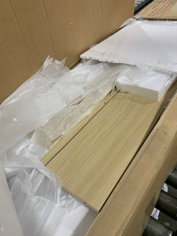 Photo 1 of NOT FULL SET***************** Queen Murphy Bed with Storage & Charging Station, Murphy Cabinet with Foldable Panel, Noisy Free, for Guest Bedroom, Living Room, Office, Distressed White