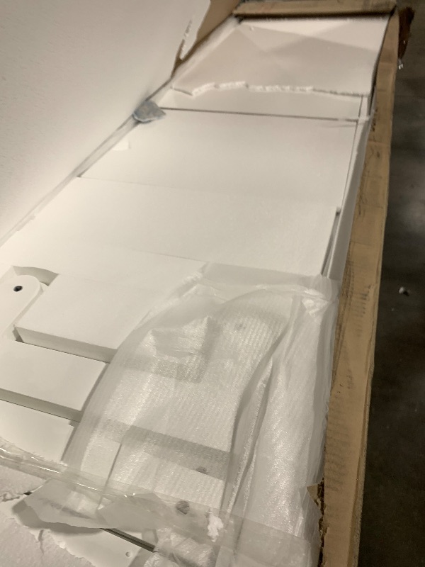 Photo 1 of NOT FULL SET***************** Queen Murphy Bed with Storage & Charging Station, Murphy Cabinet with Foldable Panel, Noisy Free, for Guest Bedroom, Living Room, Office, Distressed White