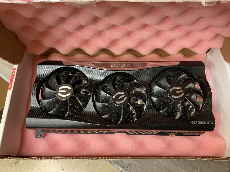 Photo 1 of **SEE NOTES** EVGA GeForce RTX 3080 FTW3 Ultra Gaming, 10G-P5-3897-KL, 10GB GDDR6X, iCX3 Technology, ARGB LED, Metal Backplate, LHR (Renewed)