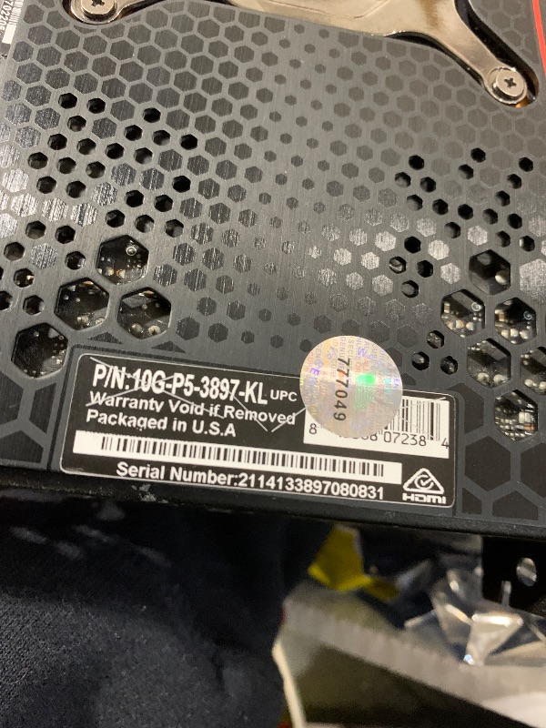 Photo 1 of **SEE NOTES** EVGA GeForce RTX 3080 FTW3 Ultra Gaming, 10G-P5-3897-KL, 10GB GDDR6X, iCX3 Technology, ARGB LED, Metal Backplate, LHR (Renewed)