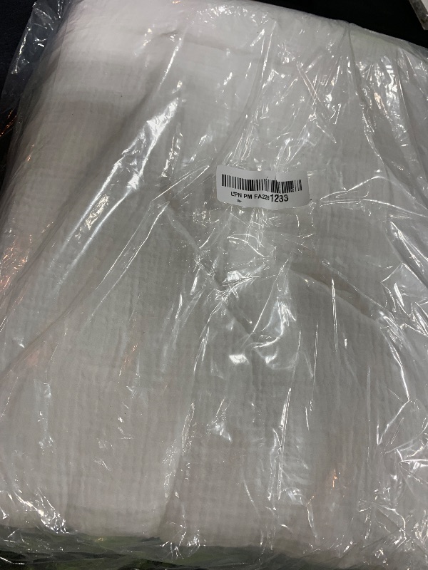 Photo 1 of - LEEQHRRY - Muslin Duvet Cover King Size, 100% Washed Cotton Duvet Cover Set, Ultra Soft Comforter Cover Linen Like, 3 Pieces Minimalist Gauze Duvet Cover with 2 Pillowcases, 90"x104", White