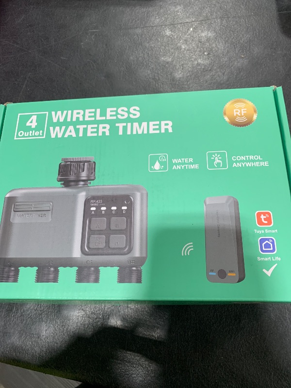 WiFi Water Timer 4 Zone for Garden Hose, Smart Sprinkler Timer with ...