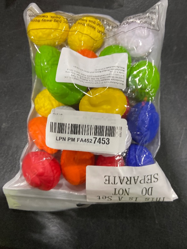 Photo 1 of 20 Pieces Mini Brain Stress Ball Halloween Brain Toy Hand Muscle Exercise Pressure Ball for Teens and Adults Improving Grip Strength Object Recognition Props Release Pressure, 6 Colors