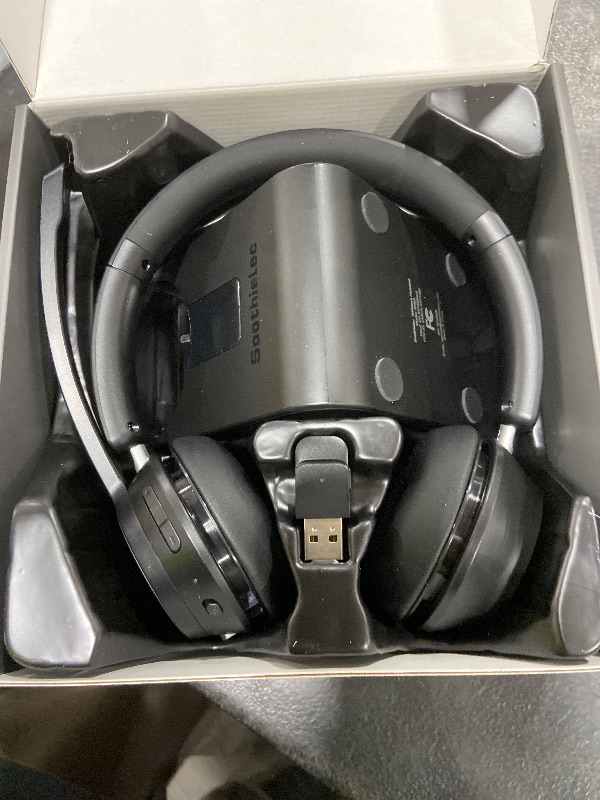 Photo 1 of (Upgraded Version) Wireless Headset, Bluetooth Headset with Noise Cancelling Microphone, Best Headphones with Mic Mute & USB Dongle for PC/Computer/Laptop/Cell Phones/Remote Work/Call Center