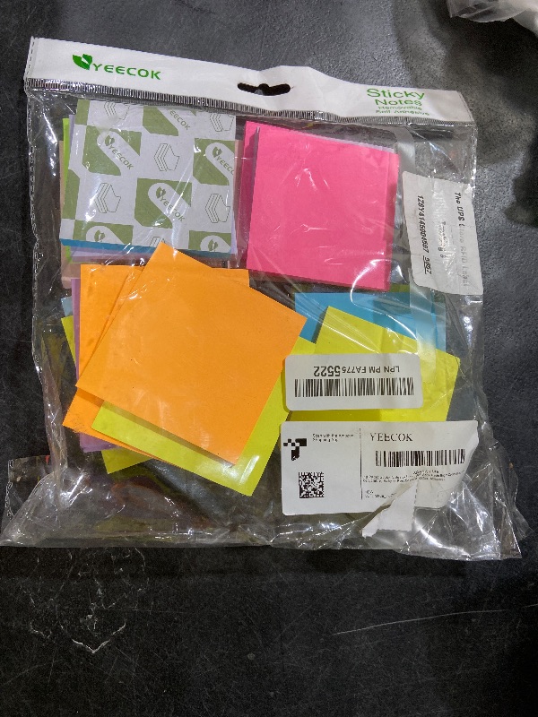 Photo 1 of (18 Pads) Sticky Notes 3x3 inch, Self-Stick Pads Bright Colors Sticky Note, Recyclable, Easy to Post for Home, Office, Notebook
