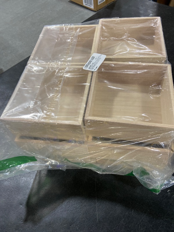 Photo 1 of (12 Pack) 6" x 6" Unfinished Wooden Box Storage Organizer Small Wooden Boxs for Art Crafts Collectibles Home Venue Decor