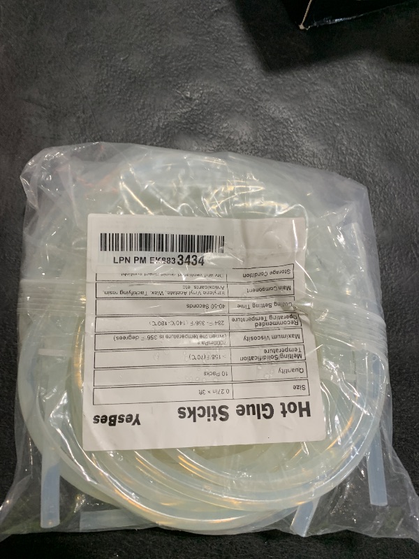 Photo 1 of 10 Pack Long Mini Hot Glue Stick Rolls, 3 FT Long x 0.27" Diameter Glue Sticks for Glue Gun, Perfect Fit for Mini Glue Guns, Widely Used in Wood, Metal, Glass, Plastic, Floral, Fabric, and More